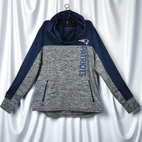 Team Apparel‎ NFL Patriots Pullover Hoodie Woman XL Tunic Activewear Pockets - Picture 1 of 10